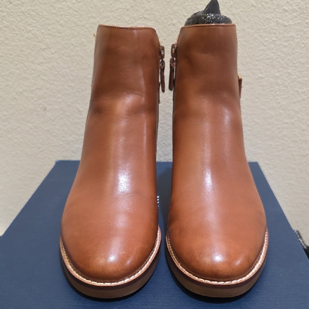 Cole Haan Tan Leather Ankle Boots - Picture 4 of 9